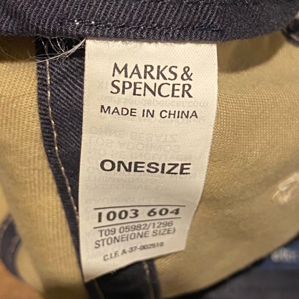 Marks & Spencer Blue Harbour One Size Baseball Cap/Hat Partially Leather - Picture 5 of 5
